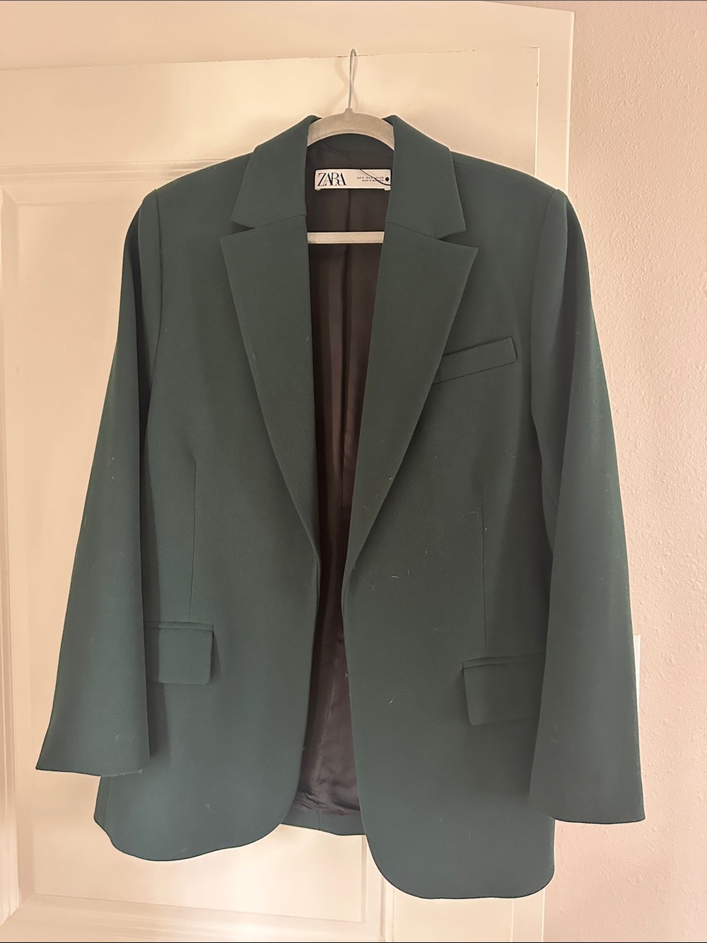 Zara Bottle Green Oversized Blazer
